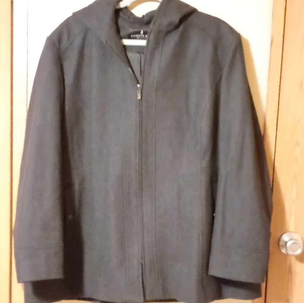 Women's Wool  Dark Gray XXL Waist Coat